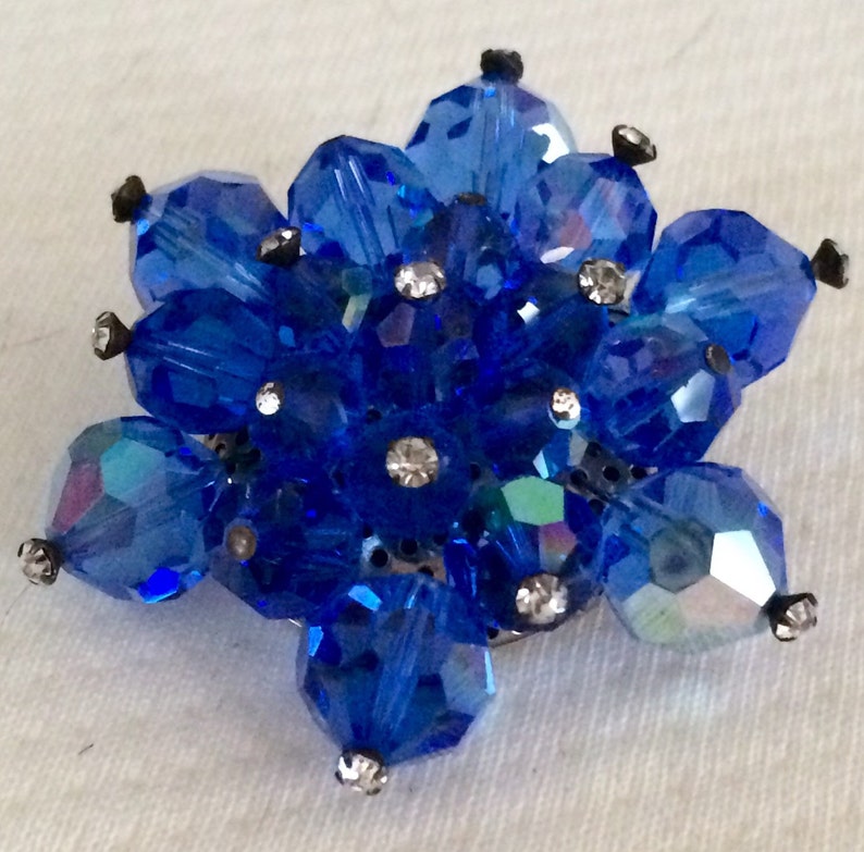 SALE Vintage Swarovski Crystal Rhinestone Brooch Brilliant Etsy