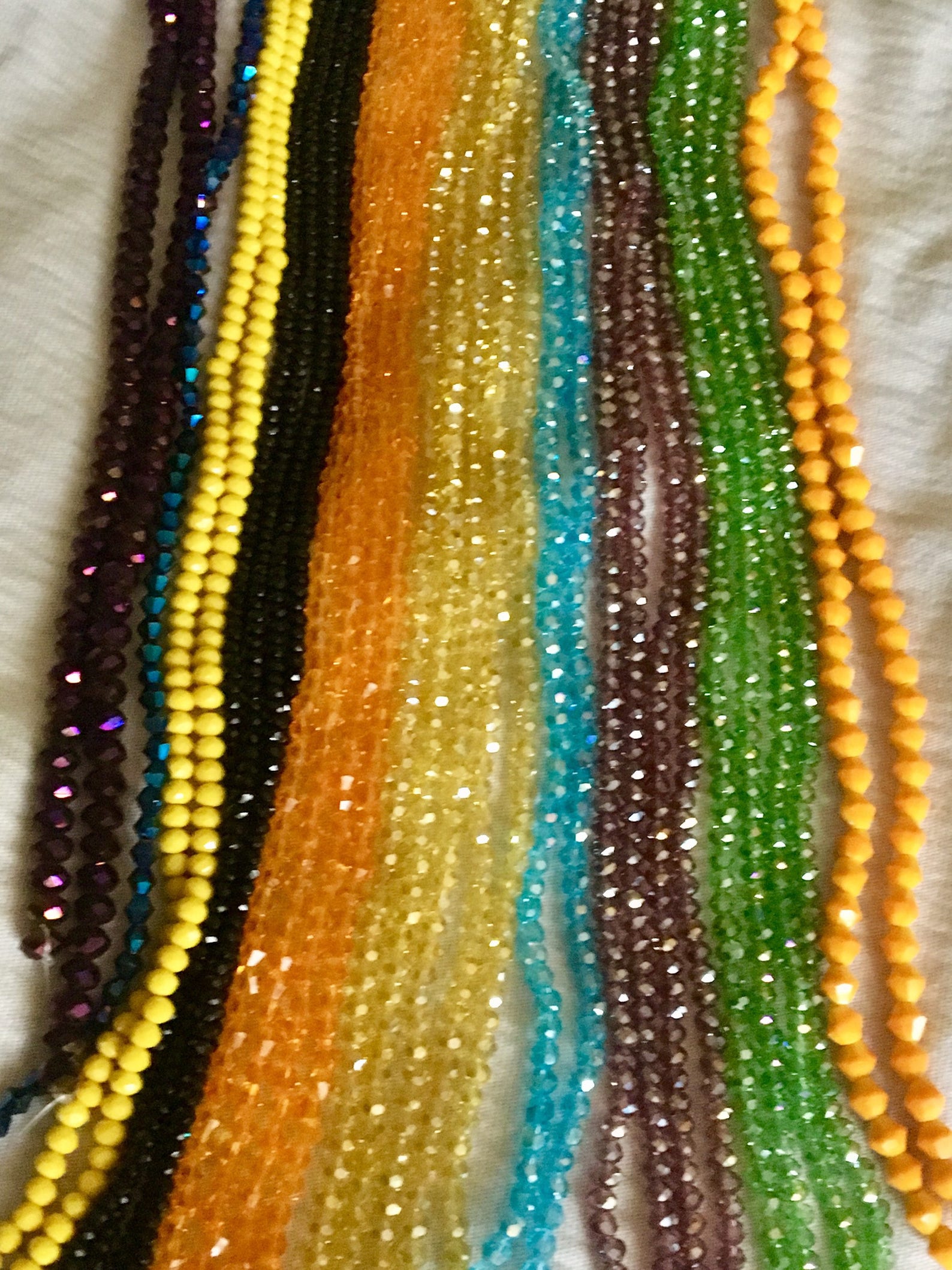 Crystal Spacer Beads Full String Multiple Colors Multiple Uses Etsy