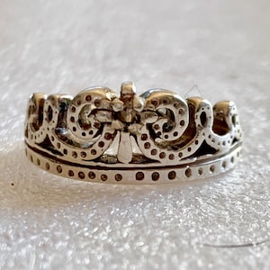 Vintage sterling ring tiara for the princess in your life