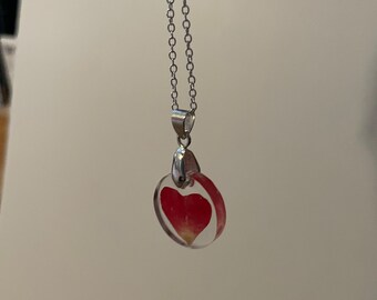 ☆TATIANA☆ Rose Flower Heart String Necklace NZ2122 Uncommon Goods | Birth Month Flower Heart Necklace