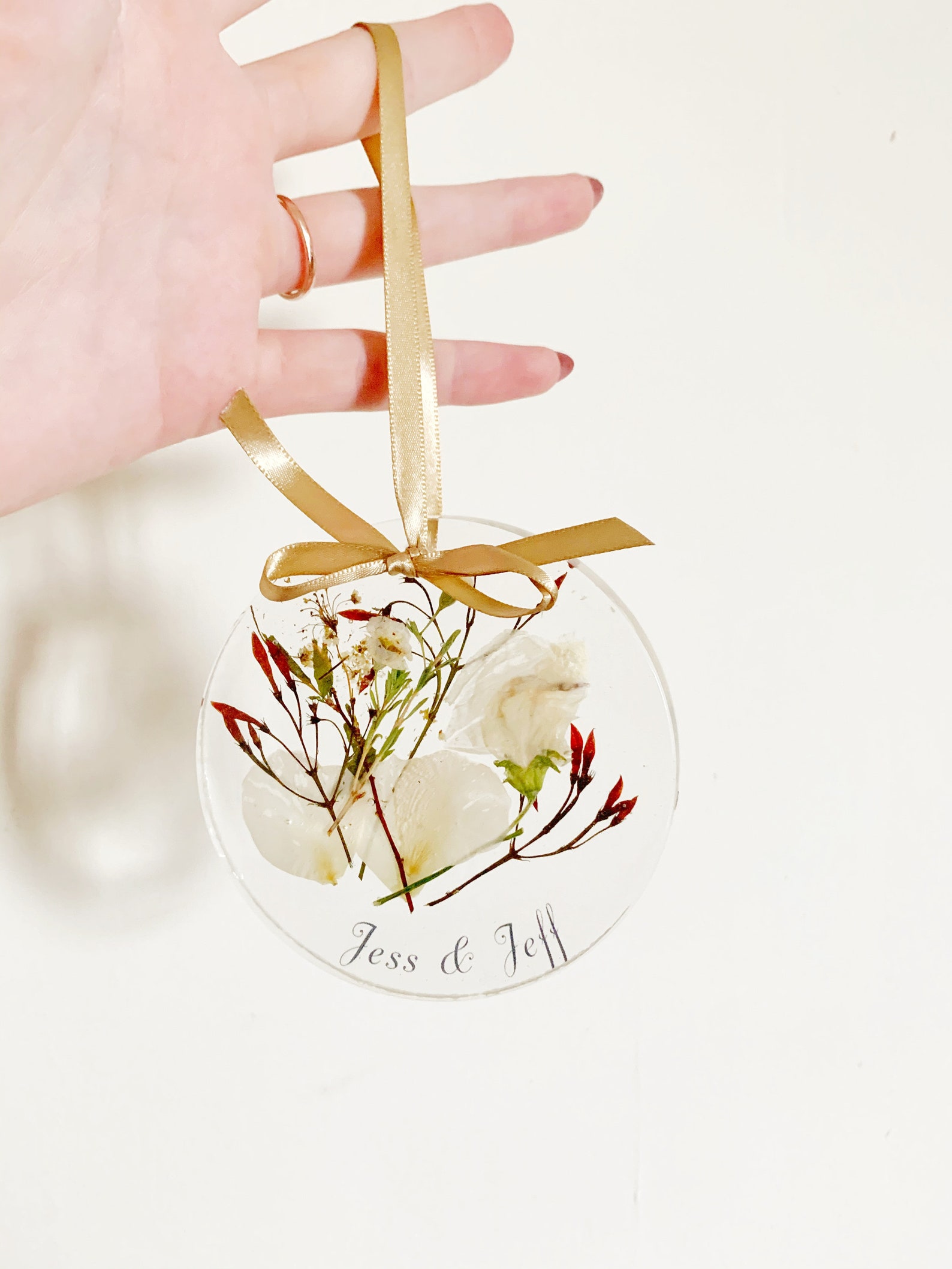 Pressed Wedding Flowers Wedding Bouquet Ornament Wedding Etsy