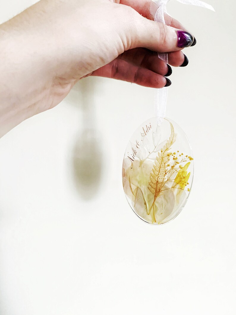 Pressed Wedding Flowers Wedding Bouquet Ornament Wedding Etsy