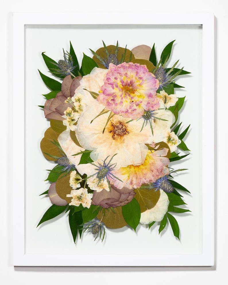 Pressed and Framed Wedding Bouquet Custom Wedding Flower Art Etsy