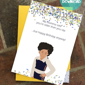 Cardi B geïnspireerd Meme verjaardagskaart - Printable