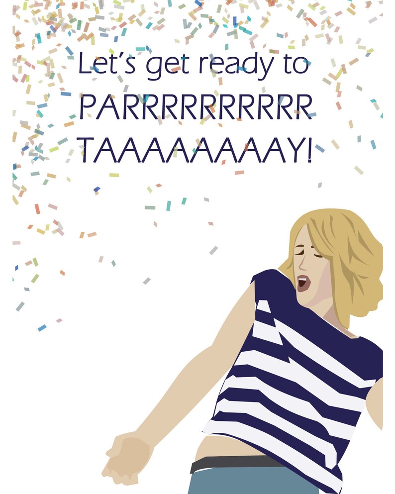 Get Ready to Party Poster Printable INSTANT DOWNLOAD Etsy