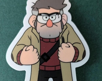Angry Grunkle Stanford Pines  Bumper Laptop Vinyl Sticker  Gravity Falls Stan Ford