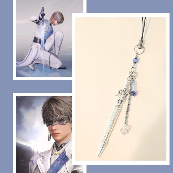 アクセサリー lui Love and Deepspace Xavier Lumiere Sword Phone Chain Charm Keychain