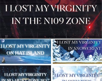 Love and Deepspace Vinyl Bumper Sticker Xavier Zayne Rafayel Sylus Caleb I lost my Virginity N109 N0-Hunt Hat Island Snowcrest Skyhaven