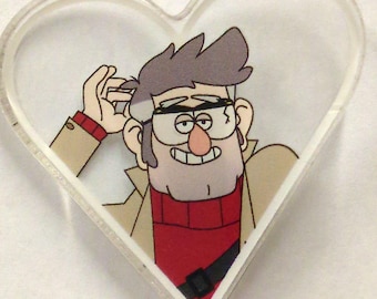 Flirty Grunkle Stanford Pines Acrylic Pin Gravity Falls Stan Ford