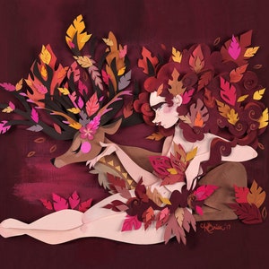 autumn leaves print - season scenes collection