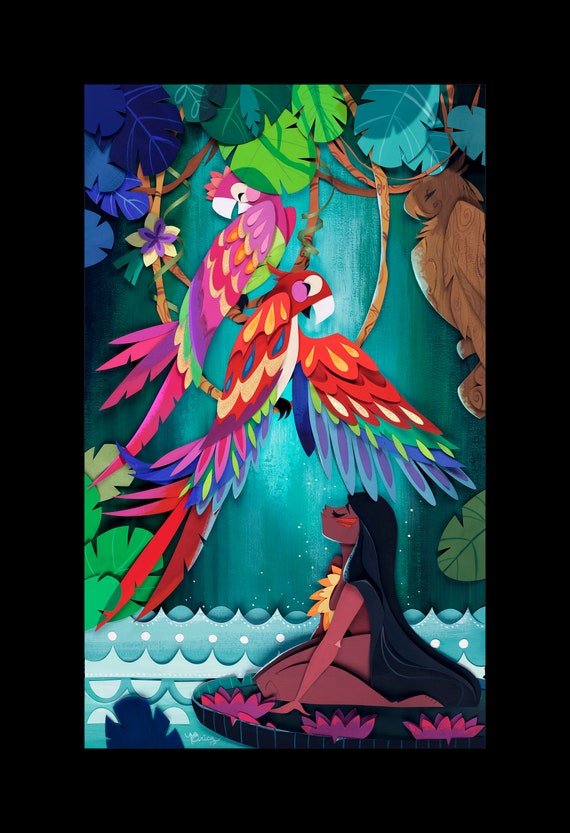 Macaw island original artwork | Etsy