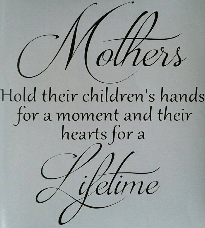 A Mother Holds Her Childrens Hands For While Vinyl Sticker A Mother Holds Her Childrens Hands For While Vinyl Sticker Ikea Box Frame Wall