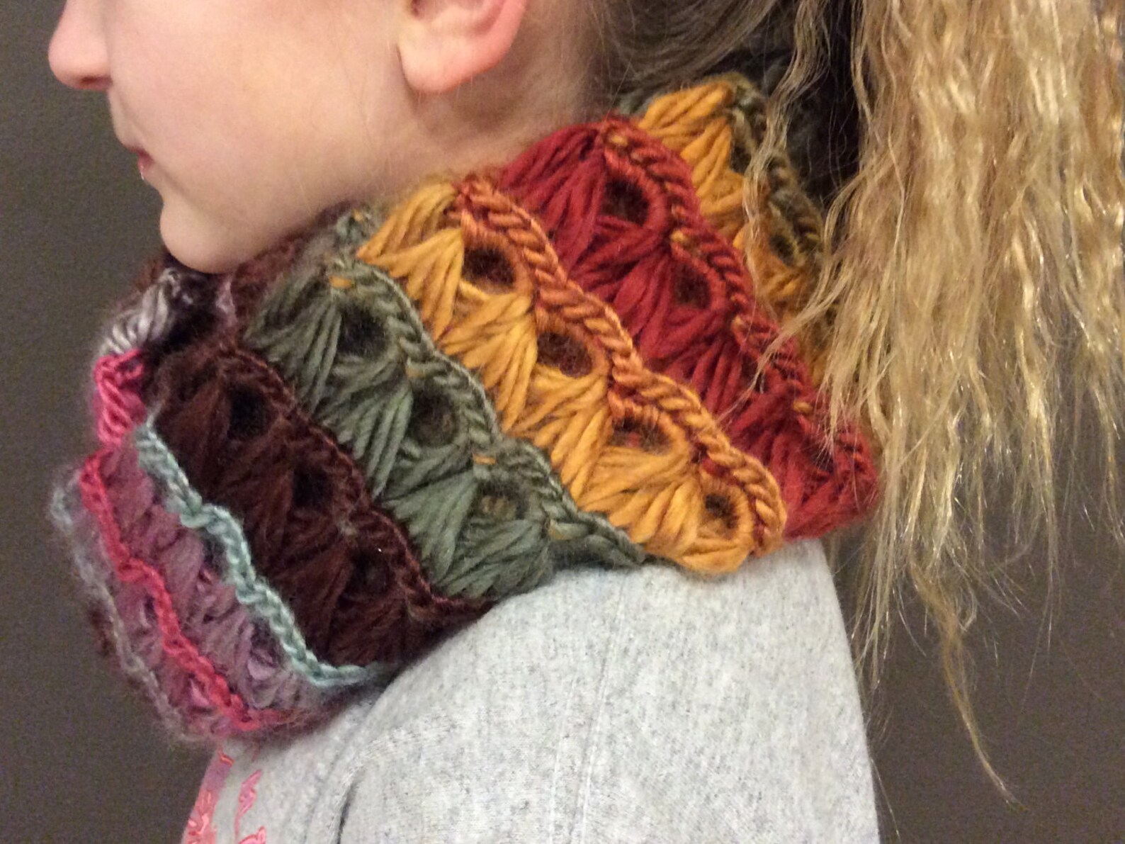 Broomstick Lace Infinity Scarf Etsy