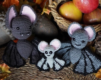Bat Family Crochet Pattern PDF