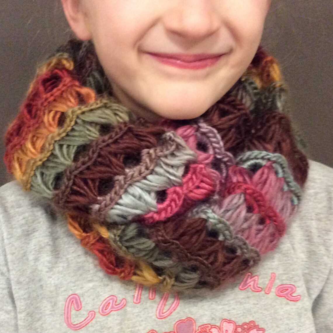 Broomstick Lace Infinity Scarf Etsy