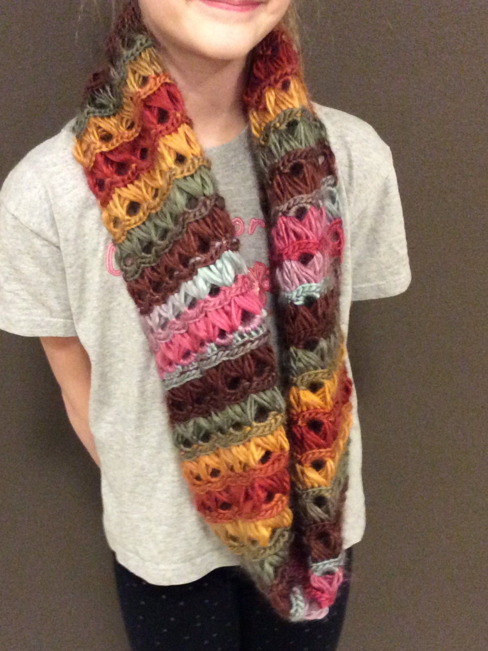 Broomstick Lace Infinity Scarf Etsy