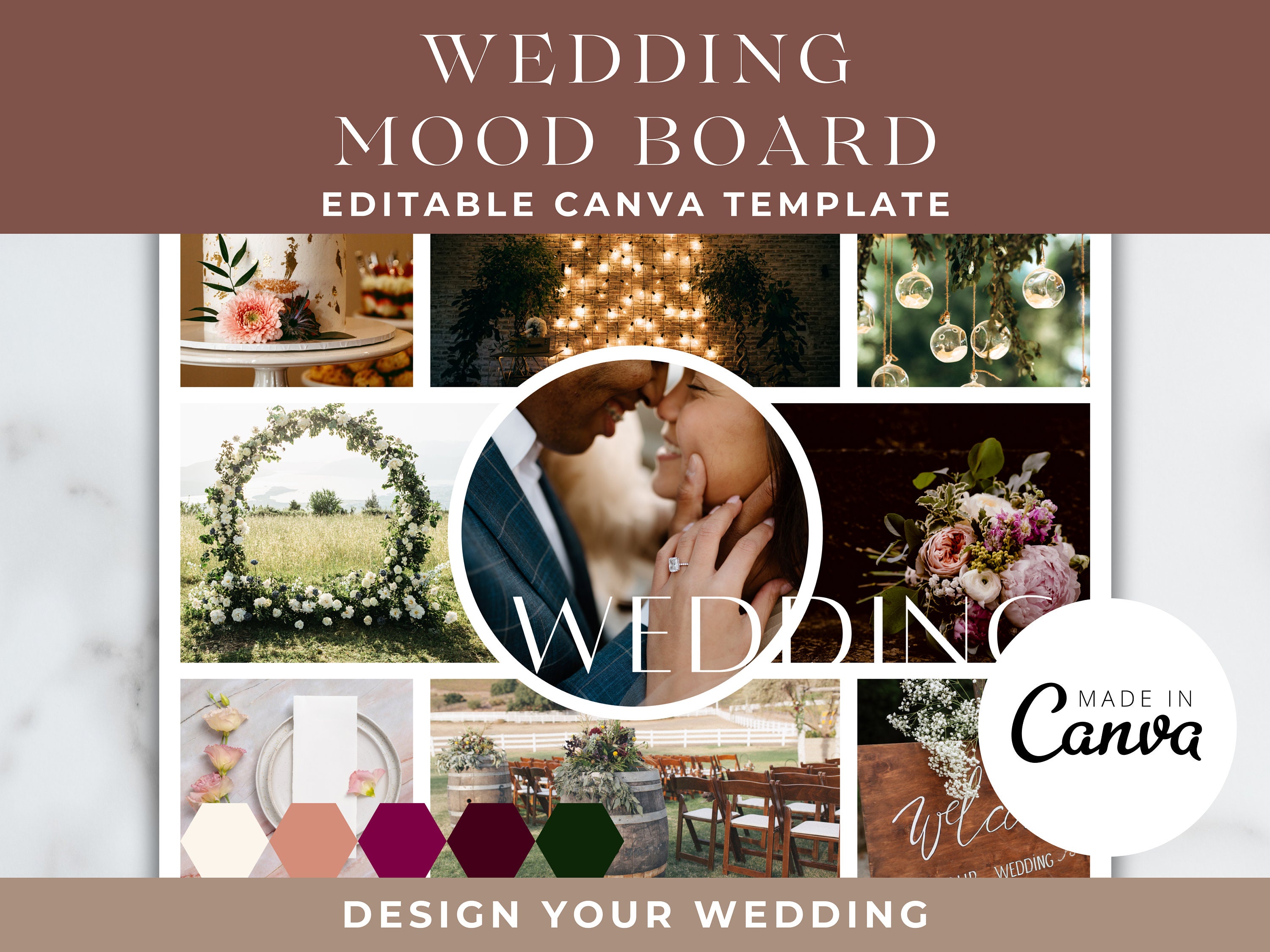 Canva wedding mood board | Beachweddingtips.com