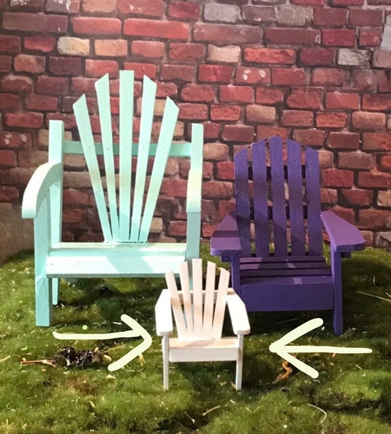 Mini Adirondack Dollhouses Fairy Garden Adirondack Chair Etsy