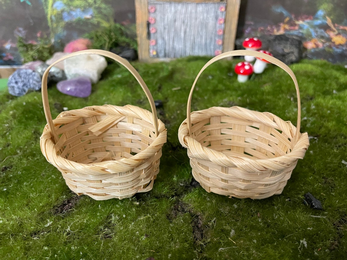 Miniature Baskets for Crafts Dollhouse Fairy Garden Etsy