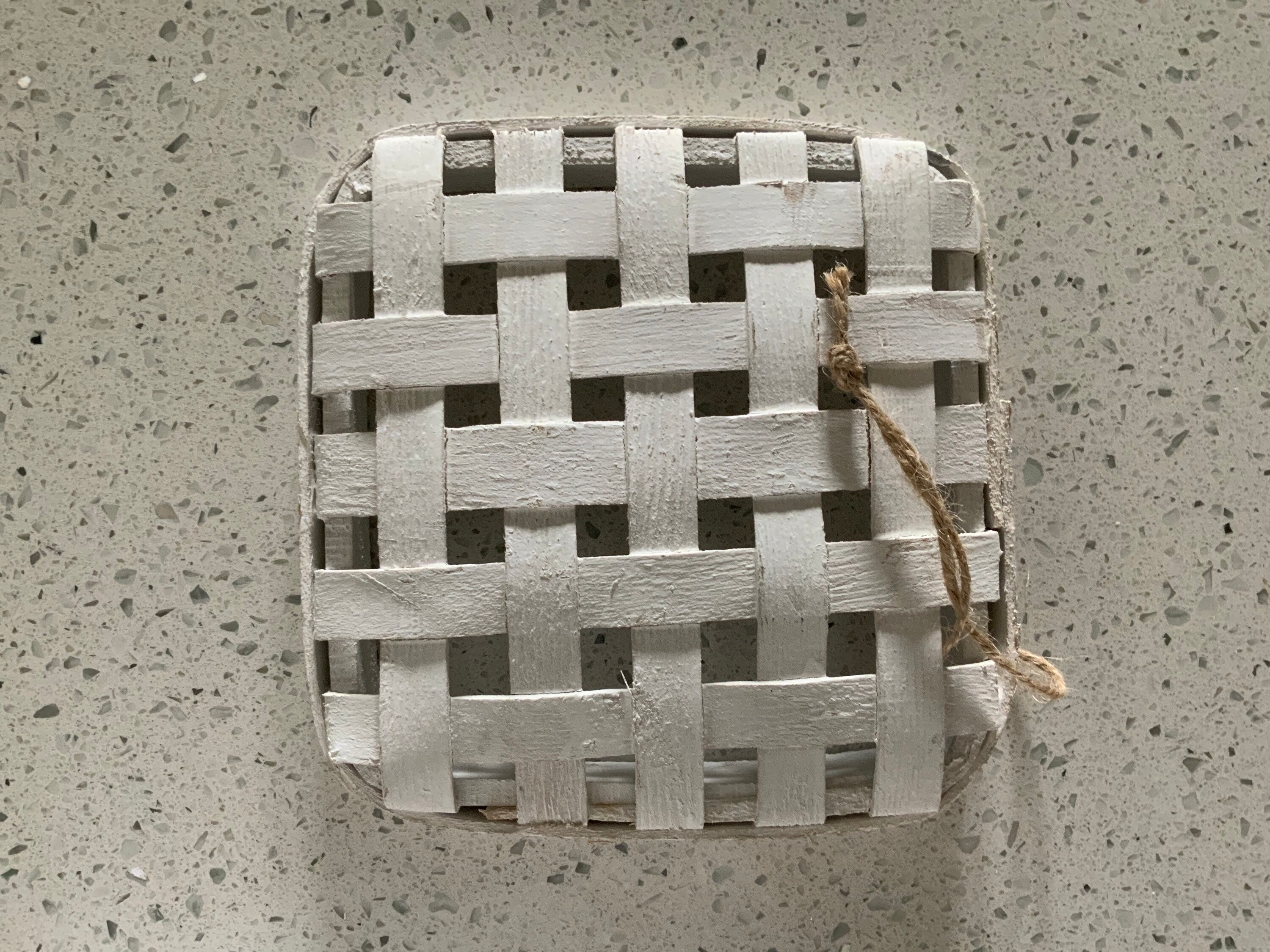 large white tobacco basket White Tobacco Basket