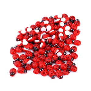 Bomboniere autoadesive per coccinelle, 25 pezzi, favori autoadesive in legno per coccinelle, adesivi per coccinelle per scrapbooking, adesivi per coccinelle per artigiani