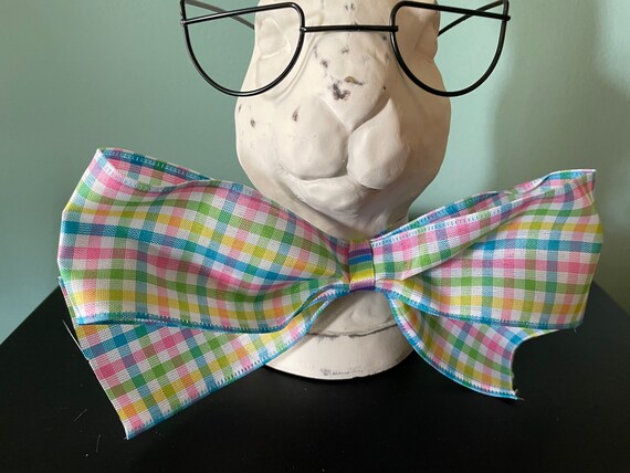 Amazon.com : Bunny Rabbit Clothes Collar Plaid Bandana with