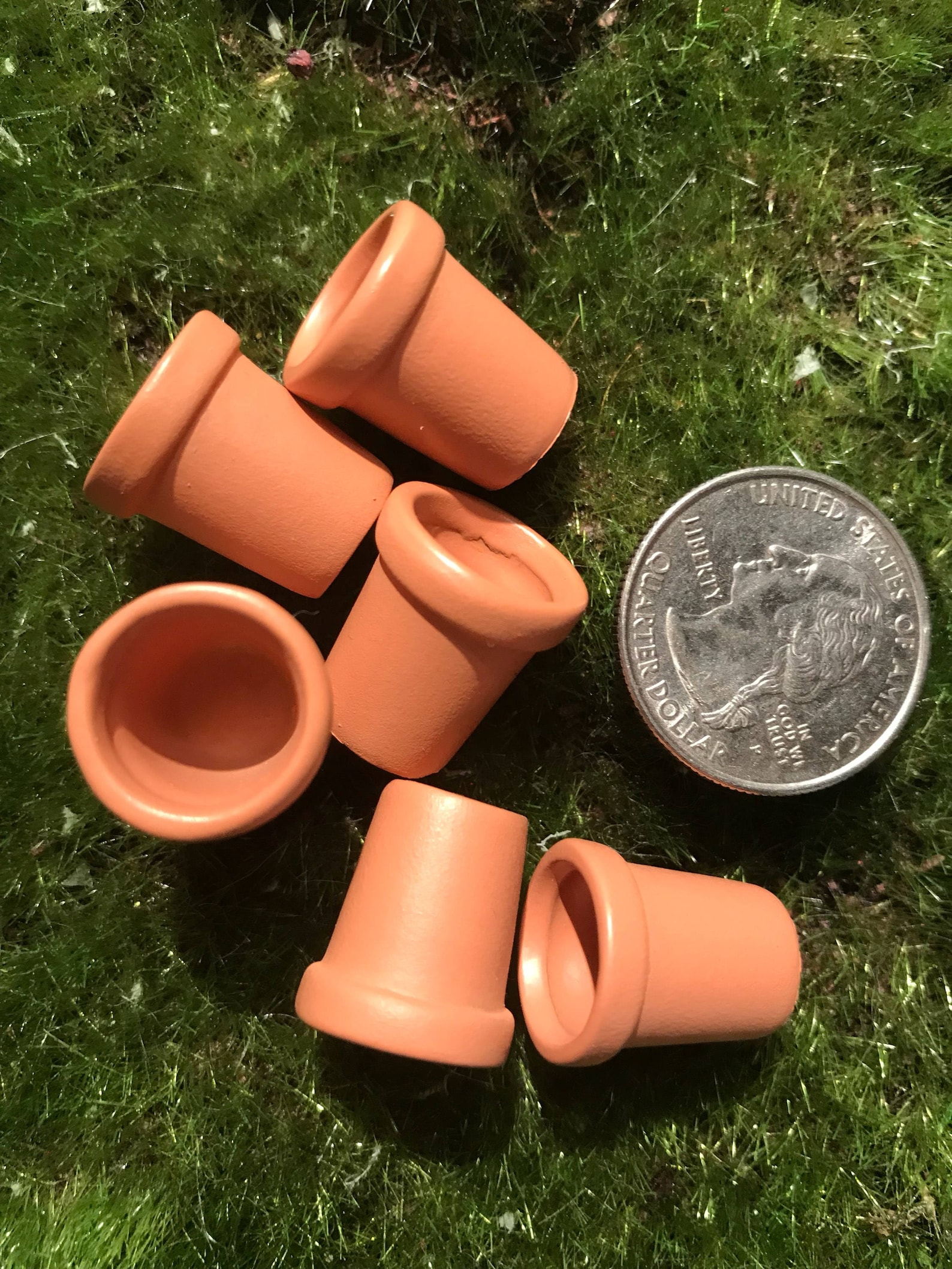 Small Clay Pots Miniature Terra Cotta Colored Pots Fairy Etsy