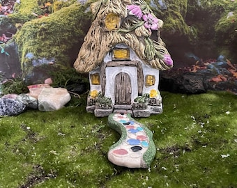 Accesorios para jardín de hadas, camino de piedra, camino de piedra escalonada, pasarela de hadas, pasarela de jardín de hadas, pasarela de gnomos, mini acera