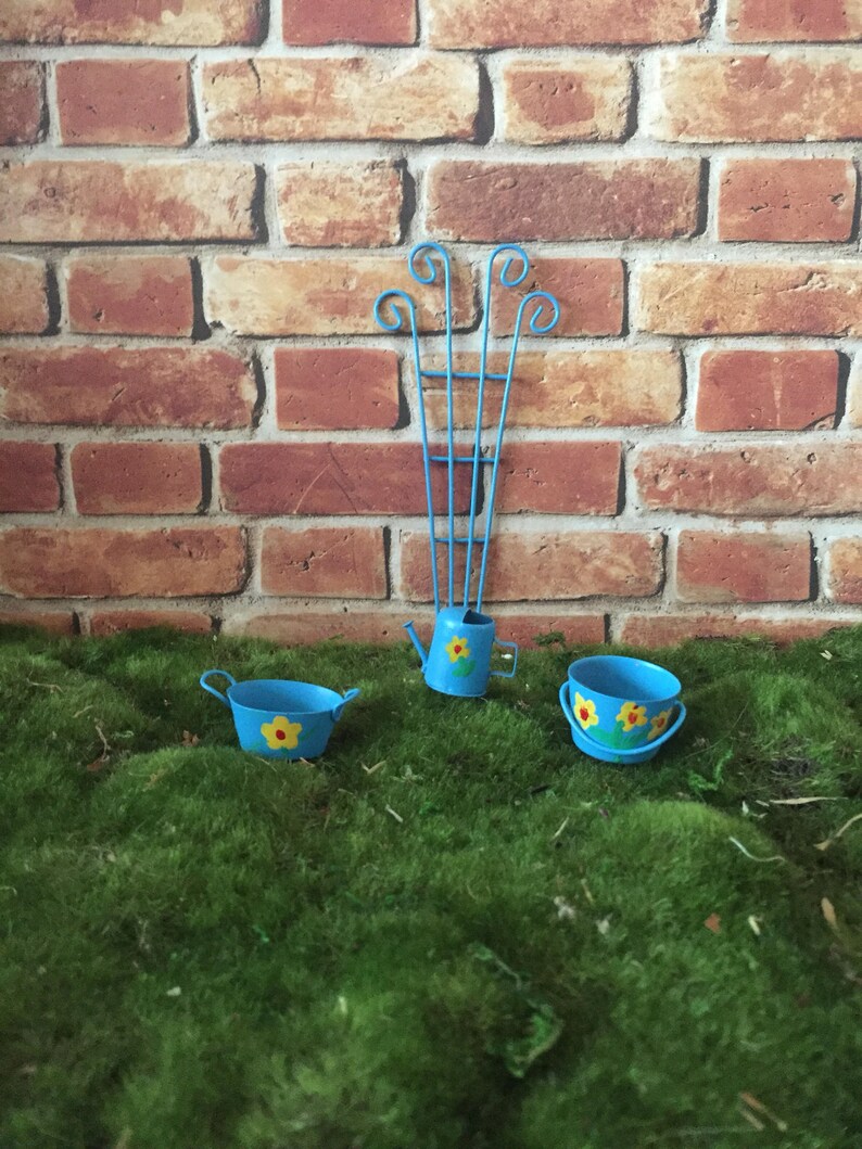 Blaue Satz von Miniatur Fee Garten Zubehör Miniatur