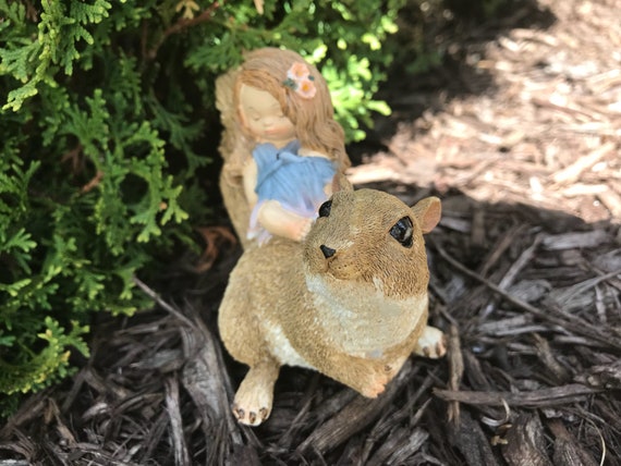 Miniature Dollhouse FAIRY GARDEN ~ Sleeping Squirrel Friends Squirrels ~ NEW 