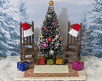 Christmas in Heaven memorial empty chair loved one in heaven Christmas tree deceased loved ones