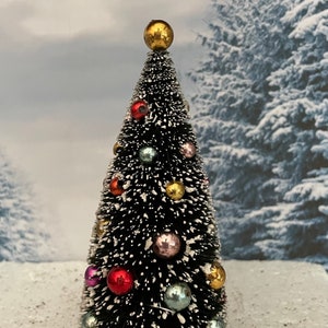 6” decorated Christmas tree for Christmas crafts, dollhouse or fairy garden