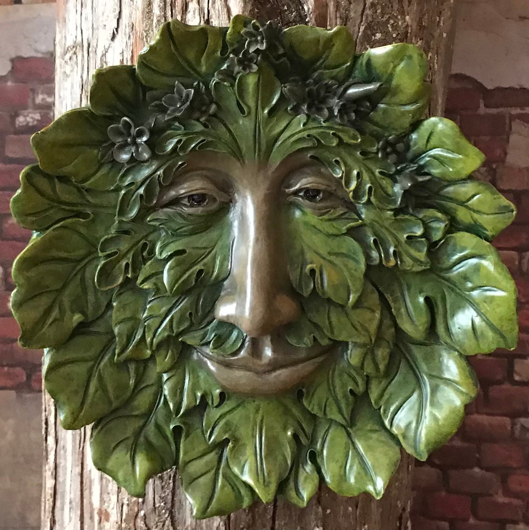 Greenman Figure for Your Lawn Decor Fairy Garden Green Man Garden