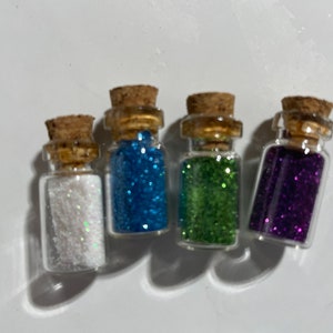 Fairy Glitter Dust, glitter bottles set of 4, fairy garden supply, pixie dust, fairy garden glitter dust, glitter dust, fairy sprinkle dust
