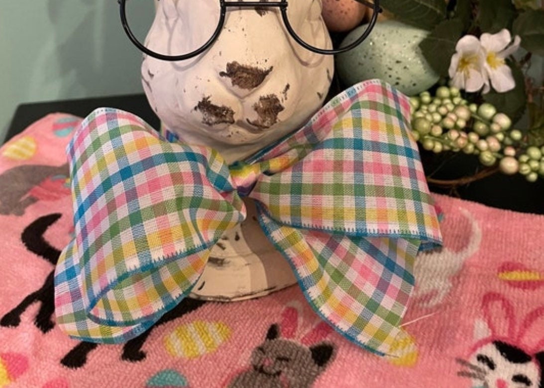 Distressed Gold Rabbit With Floppy Bow Tie Bunny Bust Etsy