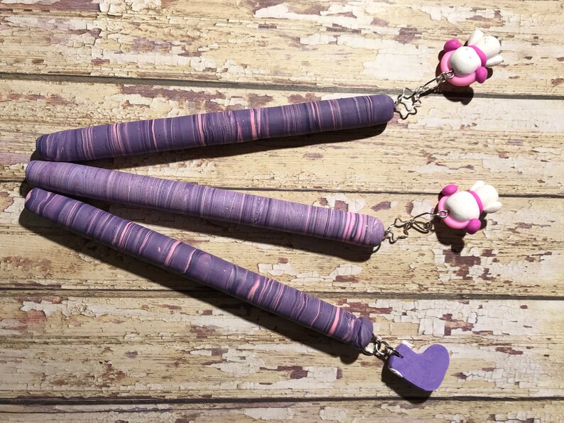 Refillable pink and lavender polymer clay pens great for arthritis stocking stuffers hostess gifts childrens gift teachers gift writers gift image 5