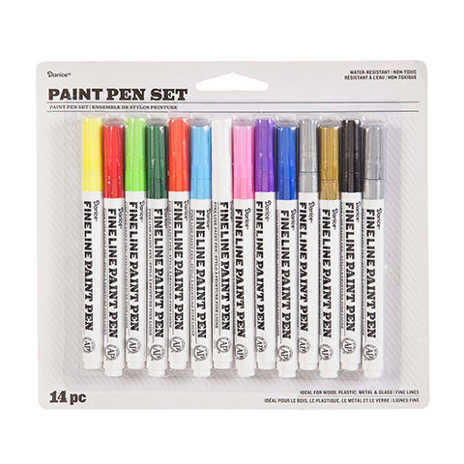 Assorted 14 Piece Fine Tip Paint Pen Set for Wood Plastic Etsy