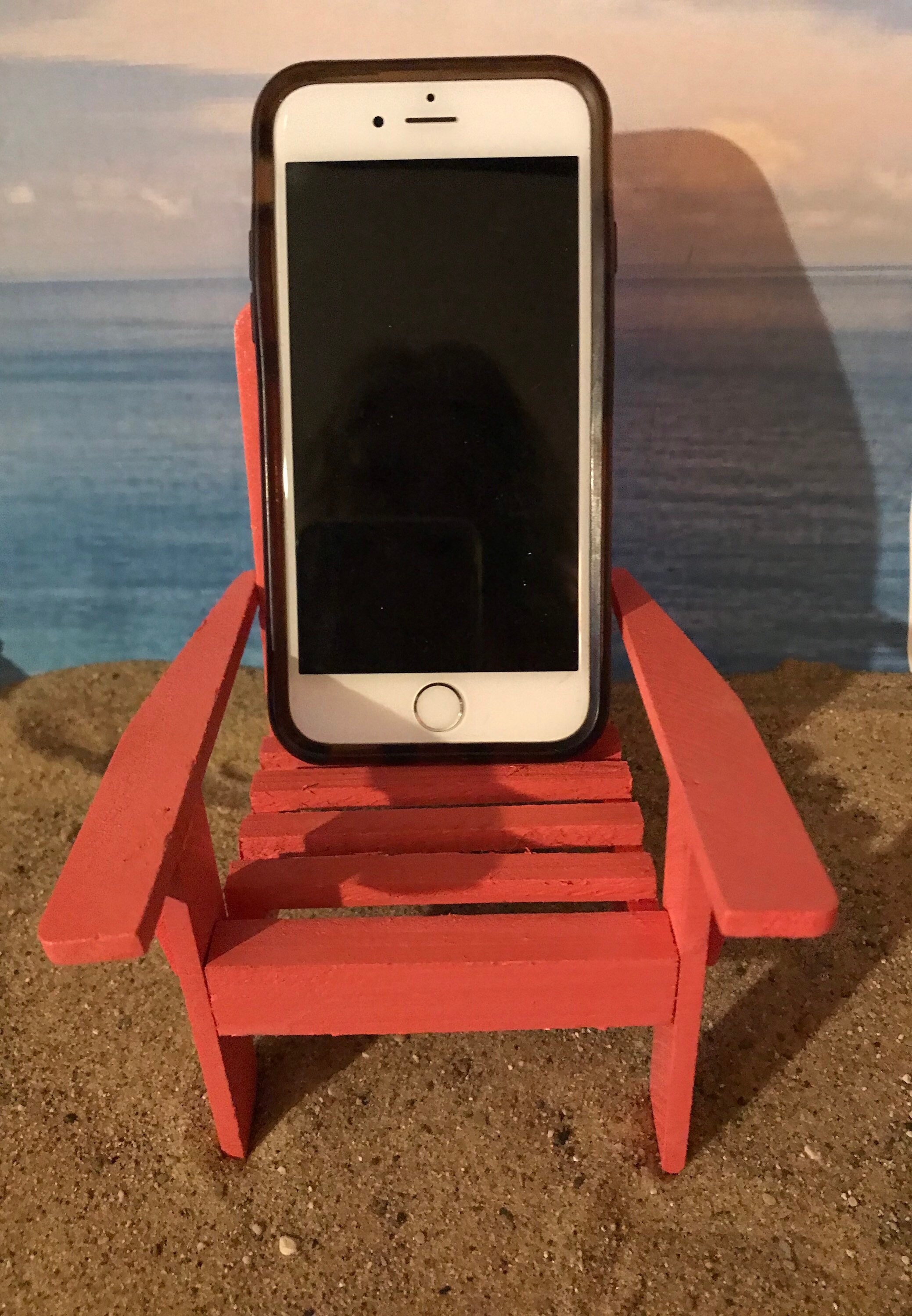 Miniature Wood Adirondack Chair For Cell Phone Holder At Your Etsy