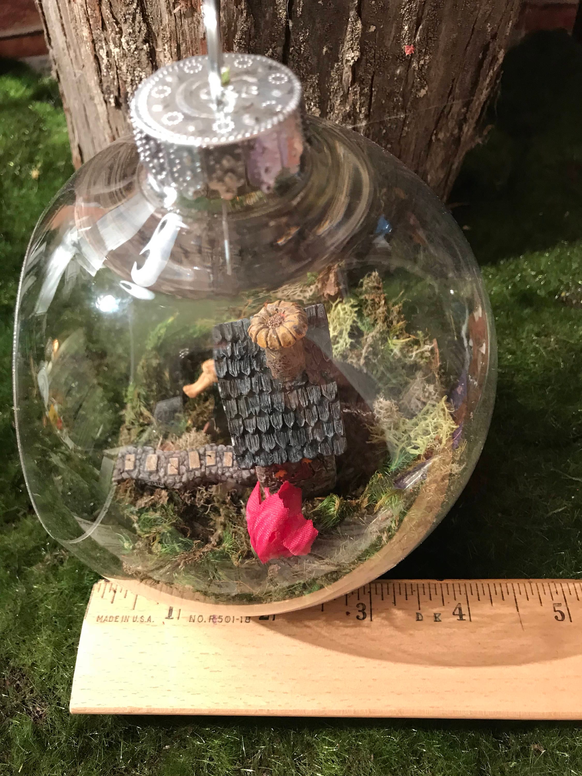 Fairy Garden ornament round plastic globe fairy terrarium Etsy