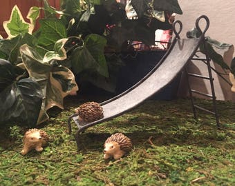 Fairy garden pets Miniature hedgehogs fairy animals bunny rabbit squirrel and owl, miniature fairy garden animals