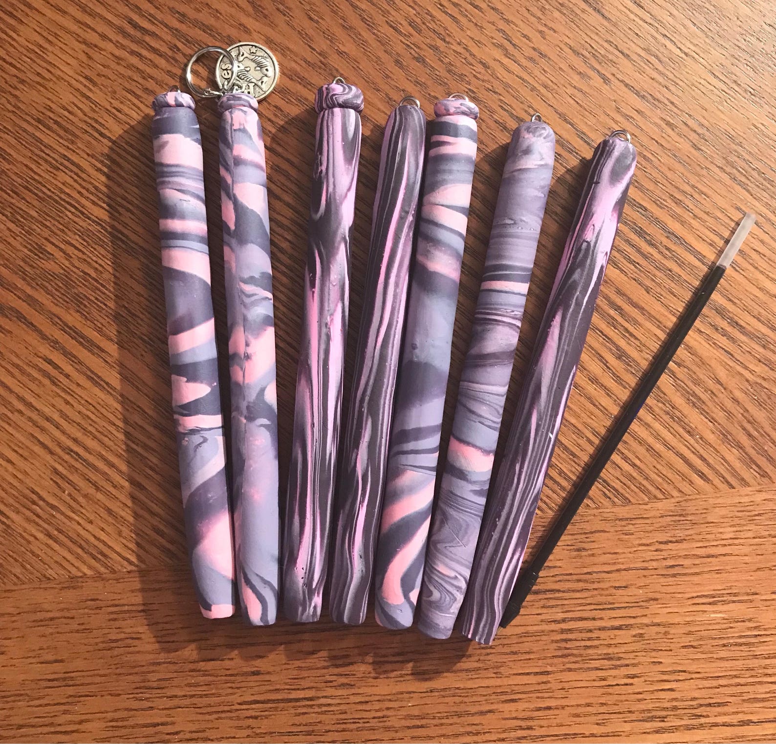 Refillable Polymer Clay Pen Set Hand Sculpted of Polymer Clay Etsy