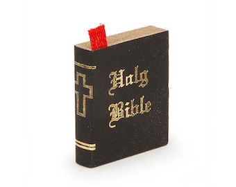 Miniatura de la Biblia, miniaturas para casa de muñecas, libros diminutos, Libro de la Biblia, accesorios de hadas