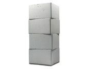 Concrete-Vase "gestapelt" | handmade of real concrete | minimalist design for indoor and outdoor | hight: 20,5 cm (8.07 inch)