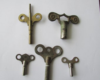 Antique Carriage Clock Winding Key #8  Metal