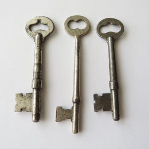 3 Antike Skelett Schlüssel Großer Schlüssel Vintage