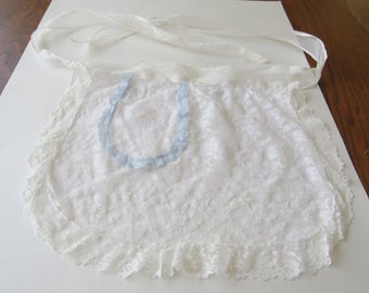 Vintage White Lace Apron Pocket
