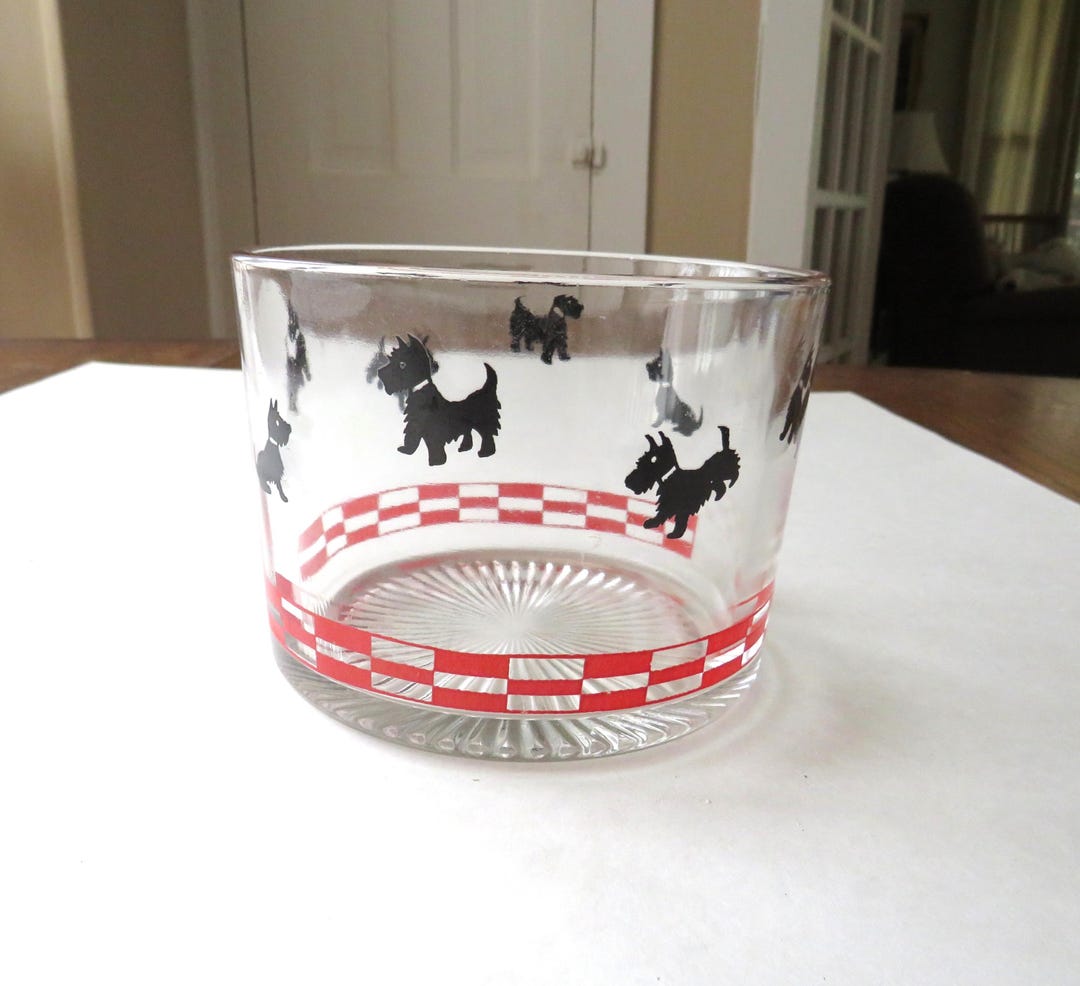 Vintage Scotty Dog Glass Ice Bucket Scottie Barware Antique - Etsy