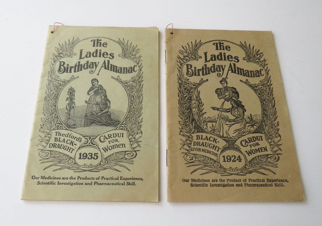 2 Antique Ladies Almanac Cardui for Women Ads 1924 & 1935 Vintage - Etsy