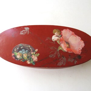 Antike Oval Box Schrott Verschönerung Japan Vintage