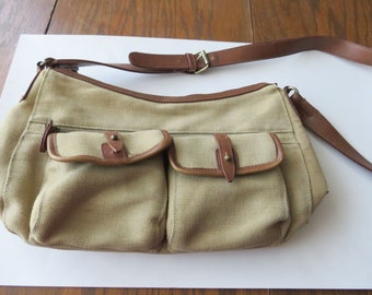 Vintage Relic Brand Canvas Purse Handbag with Compartments Shoulder Crossbody